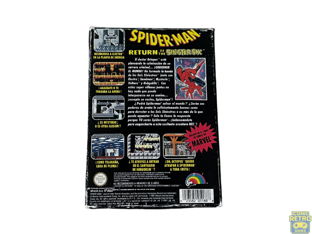 Nintendo NES Spider-Man Return Of The Sinister Six