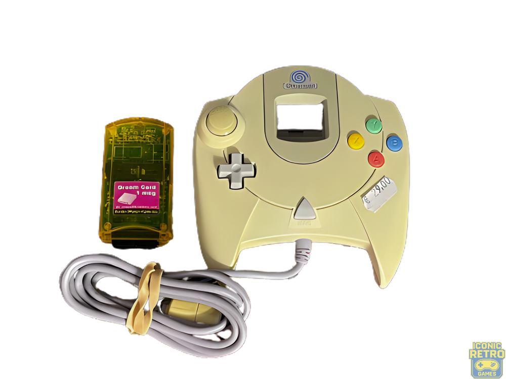 Sega Dreamcast Controller + Memory Card